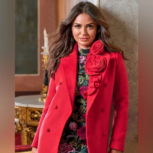 Rosette Mid Length Tailored Coat - Picture 2 of 12